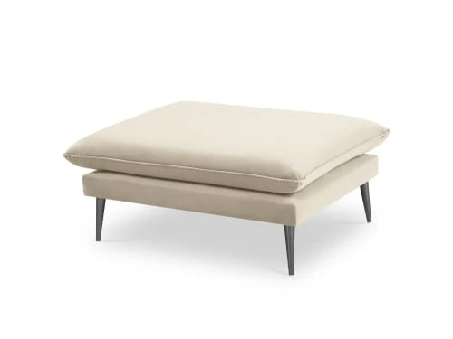 Pouf en velours beige Micadoni Home Poufs Pouf En Velours Beige -Magasin De Chaises pouf en velours beige 8