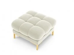 Micadoni Home Poufs Pouf En Velours Beige Clair -Magasin De Chaises pouf en velours beige clair 5