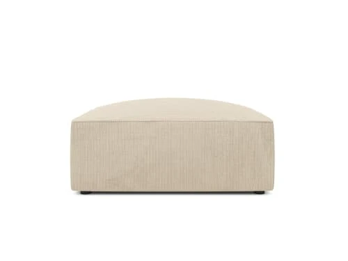 Pouf en velours côtelé beige clair Micadoni Home Poufs Pouf En Velours Côtelé Beige Clair -Magasin De Chaises pouf en velours cotele beige clair