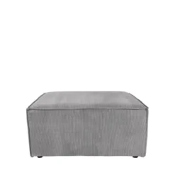Zuiver Poufs Pouf En Velours Côtelé Gris Clair