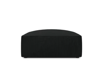 Pouf en velours côtelé bleu Micadoni Home Poufs Pouf En Velours Côtelé Bleu -Magasin De Chaises pouf en velours cotele noir 3