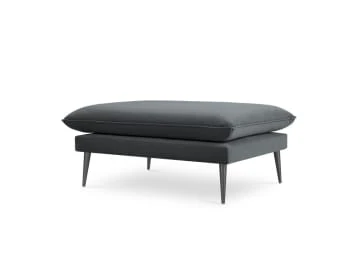 Pouf en velours beige Micadoni Home Poufs Pouf En Velours Beige -Magasin De Chaises pouf en velours gris fonce 4