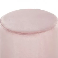Beliani Poufs Pouf En Velours Rose -Magasin De Chaises pouf en velours rose 2