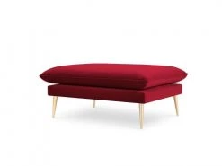 Micadoni Home Poufs Pouf En Velours Rouge