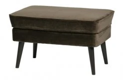 Woood Poufs Pouf Et Repose-pieds En Velours Vert Chaud -Magasin De Chaises pouf et repose pieds en velours vert chaud 2