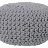 Beliani Poufs Pouf Gris Foncé 40 X 25 Cm