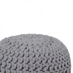 Beliani Poufs Pouf Gris Foncé 40 X 25 Cm -Magasin De Chaises pouf gris fonce 40 x 25 cm 2