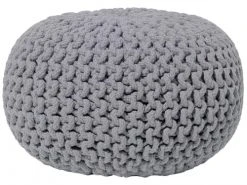 Beliani Poufs Pouf Gris Foncé 40 X 25 Cm