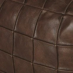 Maisons Du Monde Poufs Pouf Imitation Cuir Marron -Magasin De Chaises pouf imitation cuir marron 1000 7 39 222792 3