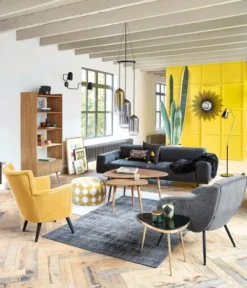 Maisons Du Monde Poufs Pouf Jacquard De Velours Moutarde Et Beige -Magasin De Chaises pouf jacquard de velours moutarde et beige 1000 6 1 165518 4