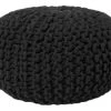 Beliani Poufs Pouf Noir 40 X 25 Cm