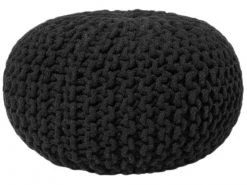 Beliani Poufs Pouf Noir 40 X 25 Cm