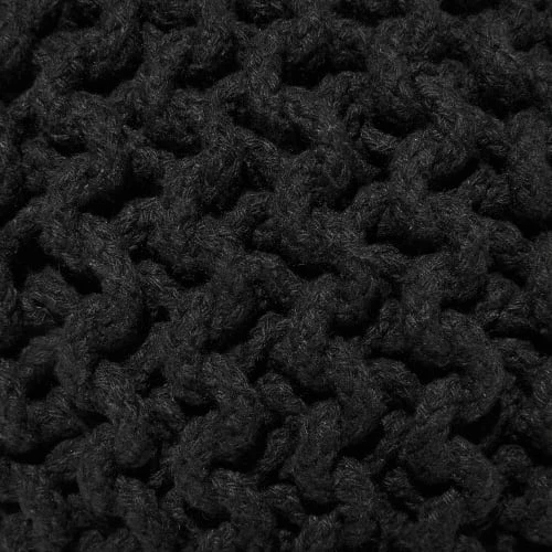 Pouf noir 40 x 25 cm Beliani Poufs Pouf Noir 40 X 25 Cm -Magasin De Chaises pouf noir 40 x 25 cm 4