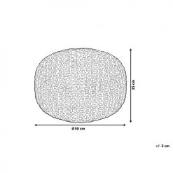 Beliani Poufs Pouf Noir 50 X 35 Cm -Magasin De Chaises pouf noir 50 x 35 cm 5