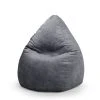 Sitting Point Poufs Pouf Poire Aspect Cuir Vielli Gris 70x110