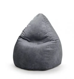 Sitting Point Poufs Pouf Poire Aspect Cuir Vielli Gris 70x110