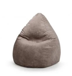 Sitting Point Poufs Pouf Poire Aspect Cuir Vielli Gris 70x110 -Magasin De Chaises pouf poire aspect cuir vielli taupe 70x110 1