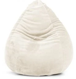Sitting Point Poufs Pouf Poire XL D'intérieur Fourrure Douce Beige 70x110cm -Magasin De Chaises pouf poire xl d interieur fourrure douce beige 70x110cm 2