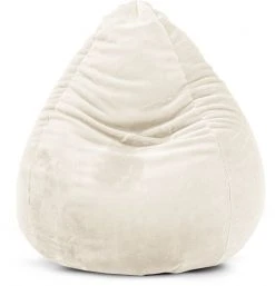 Sitting Point Poufs Pouf Poire XL D'intérieur Fourrure Douce Beige 70x110cm