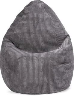 Sitting Point Poufs Pouf Poire XL D'intérieur Velours Grosse Cote Mauve 70x110cm -Magasin De Chaises pouf poire xl d interieur velours grosse cote anthracite 70x110cm