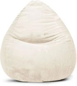 Sitting Point Poufs Pouf Poire XXL D'intérieur Fourrure Douce Bleu 80x130cm -Magasin De Chaises pouf poire xxl d interieur fourrure douce beige 80x130cm