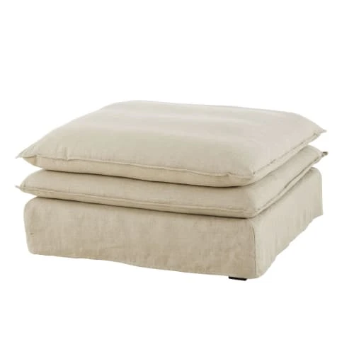Pouf pour canapé modulable en lin Maisons Du Monde Assises Pouf Pour Canapé Modulable En Lin -Magasin De Chaises pouf pour canape modulable en lin 1000 6 1 187822 2