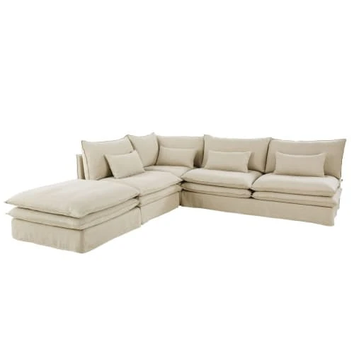 Pouf pour canapé modulable en lin Maisons Du Monde Assises Pouf Pour Canapé Modulable En Lin -Magasin De Chaises pouf pour canape modulable en lin 1000 6 1 187822 4