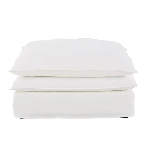 Pouf pour canapé modulable en lin blanc Maisons Du Monde Assises Pouf Pour Canapé Modulable En Lin Blanc -Magasin De Chaises pouf pour canape modulable en lin blanc 1000 8 3 187824 1