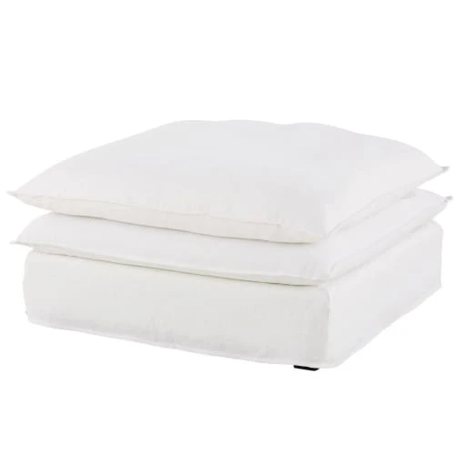 Pouf pour canapé modulable en lin blanc Maisons Du Monde Assises Pouf Pour Canapé Modulable En Lin Blanc -Magasin De Chaises pouf pour canape modulable en lin blanc 1000 8 3 187824 2