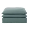 Maisons Du Monde Poufs Pouf Pour Canapé Modulable En Lin Bleu Céladon