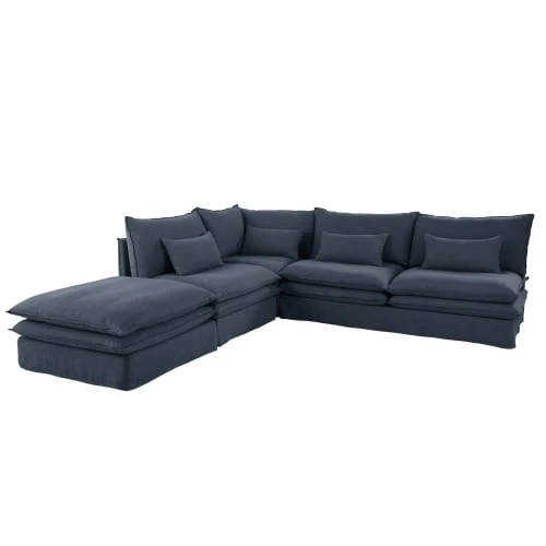 Pouf pour canapé modulable en lin bleu nuit Maisons Du Monde Poufs Pouf Pour Canapé Modulable En Lin Bleu Nuit -Magasin De Chaises pouf pour canape modulable en lin bleu nuit 1000 3 30 202201 2