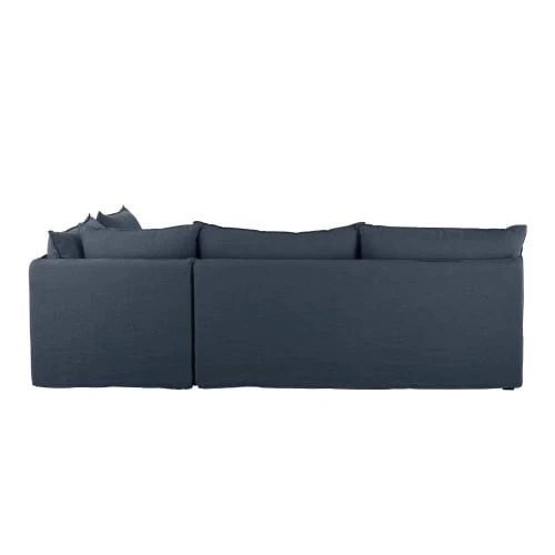 Pouf pour canapé modulable en lin bleu nuit Maisons Du Monde Poufs Pouf Pour Canapé Modulable En Lin Bleu Nuit -Magasin De Chaises pouf pour canape modulable en lin bleu nuit 1000 3 30 202201 4