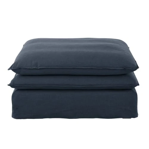 Pouf pour canapé modulable en lin bleu nuit Maisons Du Monde Poufs Pouf Pour Canapé Modulable En Lin Bleu Nuit -Magasin De Chaises pouf pour canape modulable en lin bleu nuit 1000 3 30 202201 5