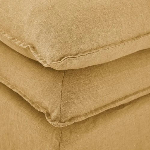 Pouf pour canapé modulable en lin ocre Maisons Du Monde Poufs Pouf Pour Canapé Modulable En Lin Ocre -Magasin De Chaises pouf pour canape modulable en lin ocre 1000 6 33 202204 3
