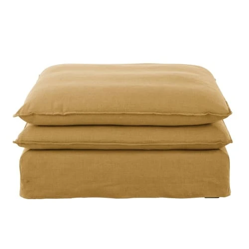 Pouf pour canapé modulable en lin ocre Maisons Du Monde Poufs Pouf Pour Canapé Modulable En Lin Ocre -Magasin De Chaises pouf pour canape modulable en lin ocre 1000 6 33 202204 5