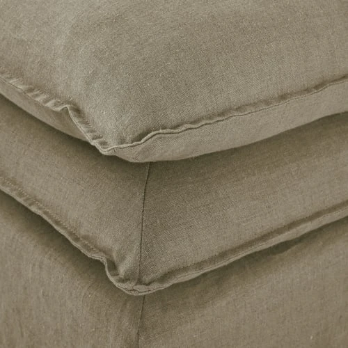 Pouf pour canapé modulable en lin vert kaki Maisons Du Monde Poufs Pouf Pour Canapé Modulable En Lin Vert Kaki -Magasin De Chaises pouf pour canape modulable en lin vert kaki 1000 7 34 202205 3