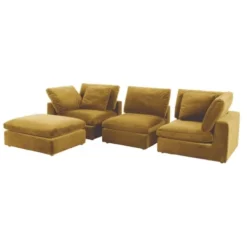 Maisons Du Monde Poufs Pouf Pour Canapé Modulable En Velours Jaune -Magasin De Chaises pouf pour canape modulable en velours jaune 1000 0 15 209525 2
