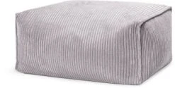 Sitting Point Poufs Pouf Repose Pied Carré Velours Grosse Cote Bleu Pétrole 55x65x35cm -Magasin De Chaises pouf repose pied carre velours grosse cote gris clair 55x65x35cm 1