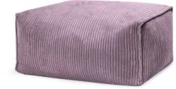 Sitting Point Poufs Pouf Repose Pied Carré Velours Grosse Cote Bleu Pétrole 55x65x35cm -Magasin De Chaises pouf repose pied carre velours grosse cote mauve 55x65x35cm 1