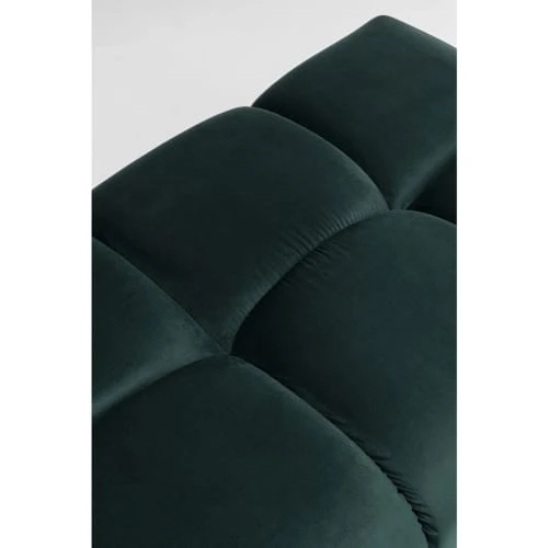 Pouf repose-pieds en velours vert foncé Kare Design Poufs Pouf Repose-pieds En Velours Vert Foncé -Magasin De Chaises pouf repose pieds en velours vert fonce 2