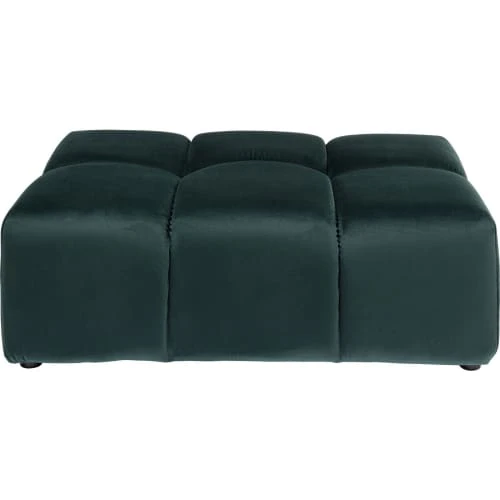 Pouf repose-pieds en velours vert foncé Kare Design Poufs Pouf Repose-pieds En Velours Vert Foncé -Magasin De Chaises pouf repose pieds en velours vert fonce