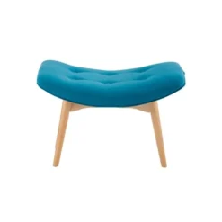 Maisons Du Monde Assises Pouf Repose-pieds Style Scandinave Bleu Pétrole