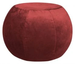 Sitting Point Poufs Pouf Rond D'intérieur En Velours Bordeaux
