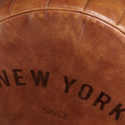 Pouf rond en cuir marron Maisons Du Monde Poufs Pouf Rond En Cuir Marron -Magasin De Chaises pouf rond en cuir marron 1000 8 32 225122 2