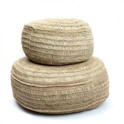 Bazar Bizar Poufs Pouf Rond En Herbe De Mer Naturel D60 -Magasin De Chaises pouf rond en herbe de mer naturel d60 2