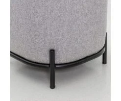 Meubles & Design Poufs Pouf Rond En Tissu Pieds Métal Gris -Magasin De Chaises pouf rond en tissu pieds metal gris 4