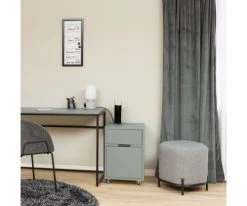 Meubles & Design Poufs Pouf Rond En Tissu Pieds Métal Gris -Magasin De Chaises pouf rond en tissu pieds metal gris 5