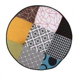 The Home Deco Factory Poufs Pouf Rond Patchwork D50cm -Magasin De Chaises pouf rond patchwork d50cm 2
