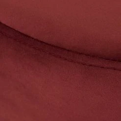 MACABANE Poufs Pouf Rond Tissu Velours Bordeaux Pieds Métal -Magasin De Chaises pouf rond tissu velours bordeaux pieds metal 2