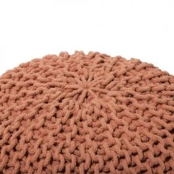 Beliani Poufs Pouf Rouille 50 X 35 Cm -Magasin De Chaises pouf rouille 50 x 35 cm 2